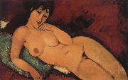 Amedeo Modigliani Nude on a blue cushion oil painting reproduction